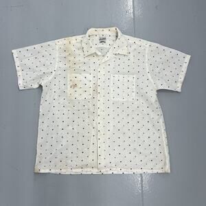 Vintage 60s Archdale White Pattern Loop Collar Shirt